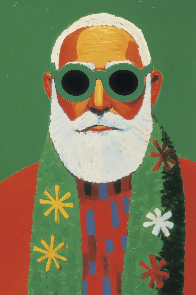 Holiday Santa Acryl-Glas von treechild