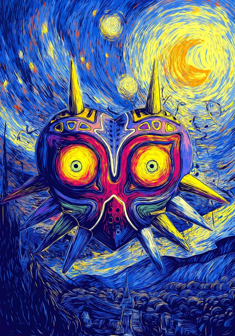 La leggenda di Zelda: La maschera di Majora poster con telaio in plastica da Fleur de Lys