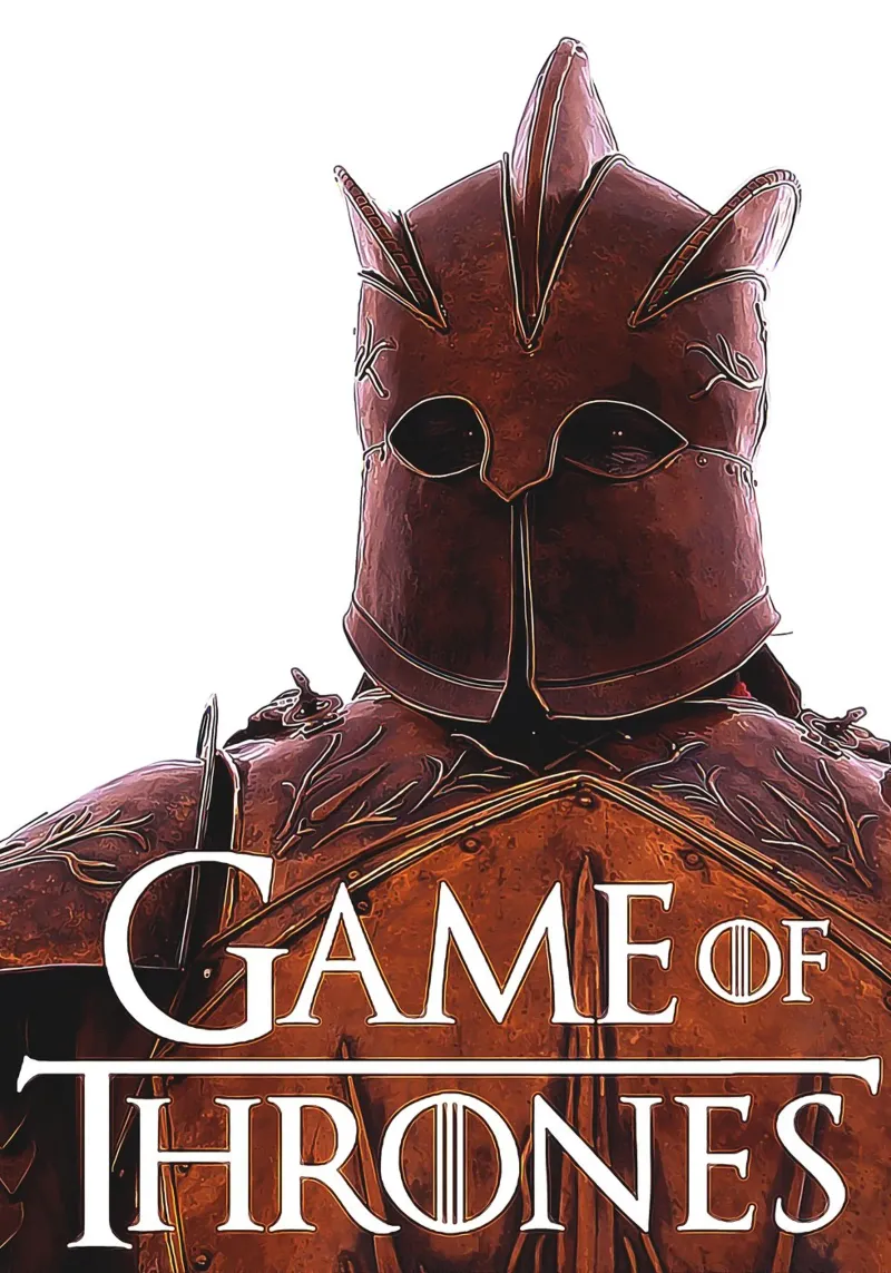 Thrones Mask Game poster con telaio in plastica da Nna Rock