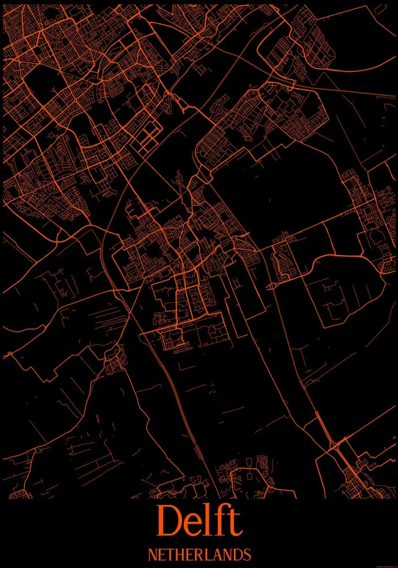 Delft poster con telaio in plastica da MiMap