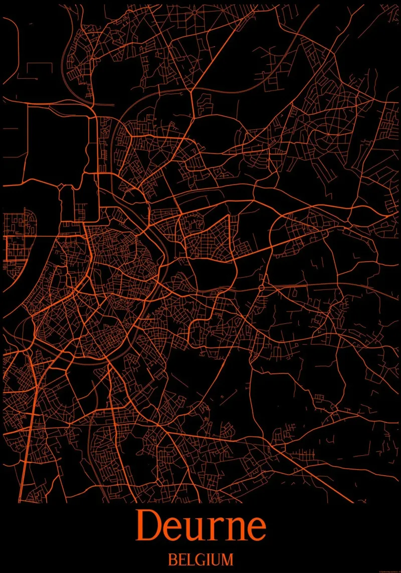 Deurne poster con telaio in plastica da MiMap