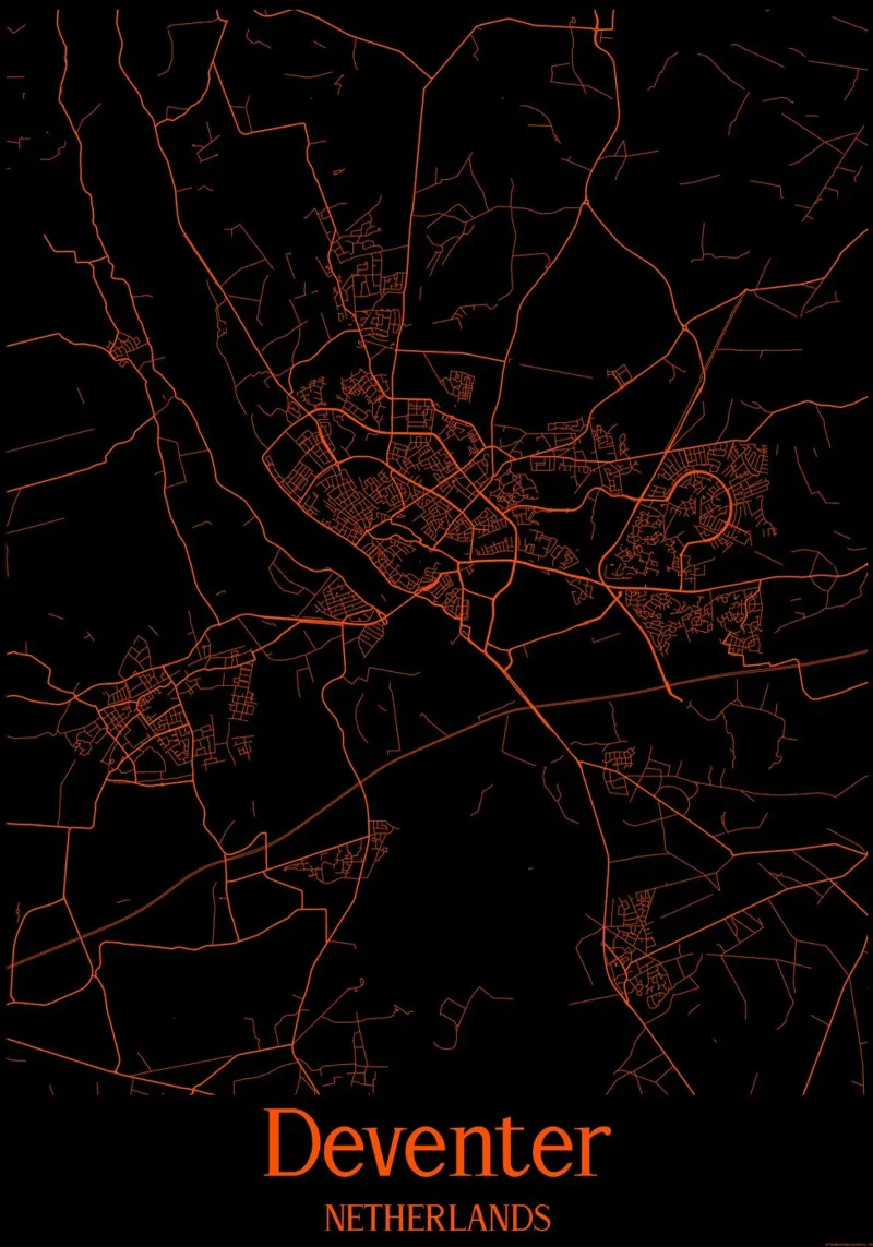 Deventer poster con telaio in alluminio da MiMap