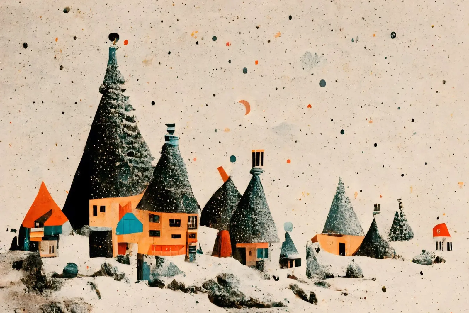 Tiny Village carta hahnemühle da treechild