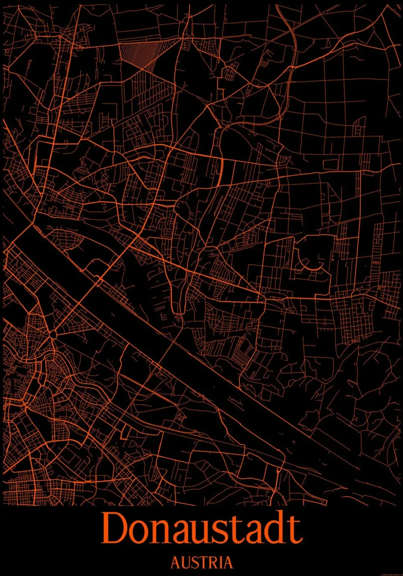 Donaustadt poster con telaio in plastica da MiMap
