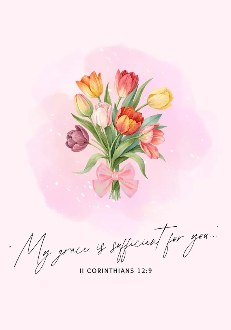 My Grace Is Sufficient For You II Corinthians 12:9 canvas with Floater frame by vintagepod