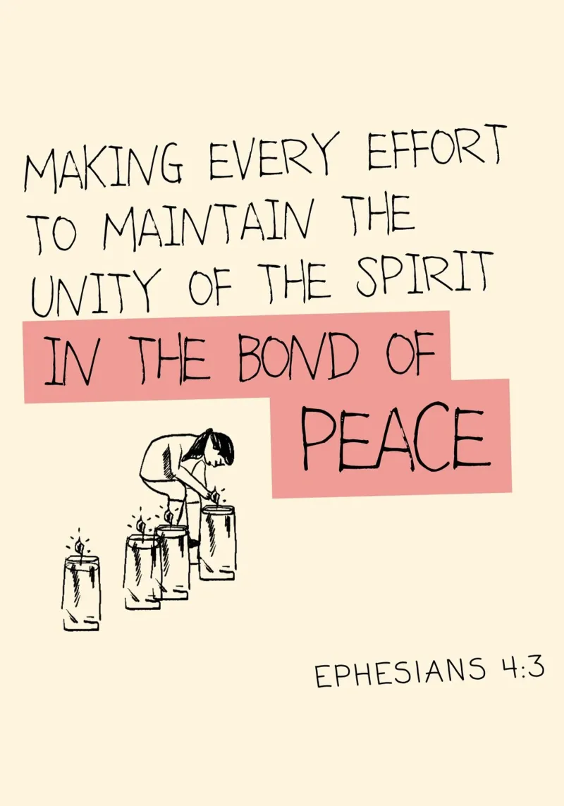Unity of the Spirit Ephesians 4:3 Poster canvas with Floater frame by vintagepod