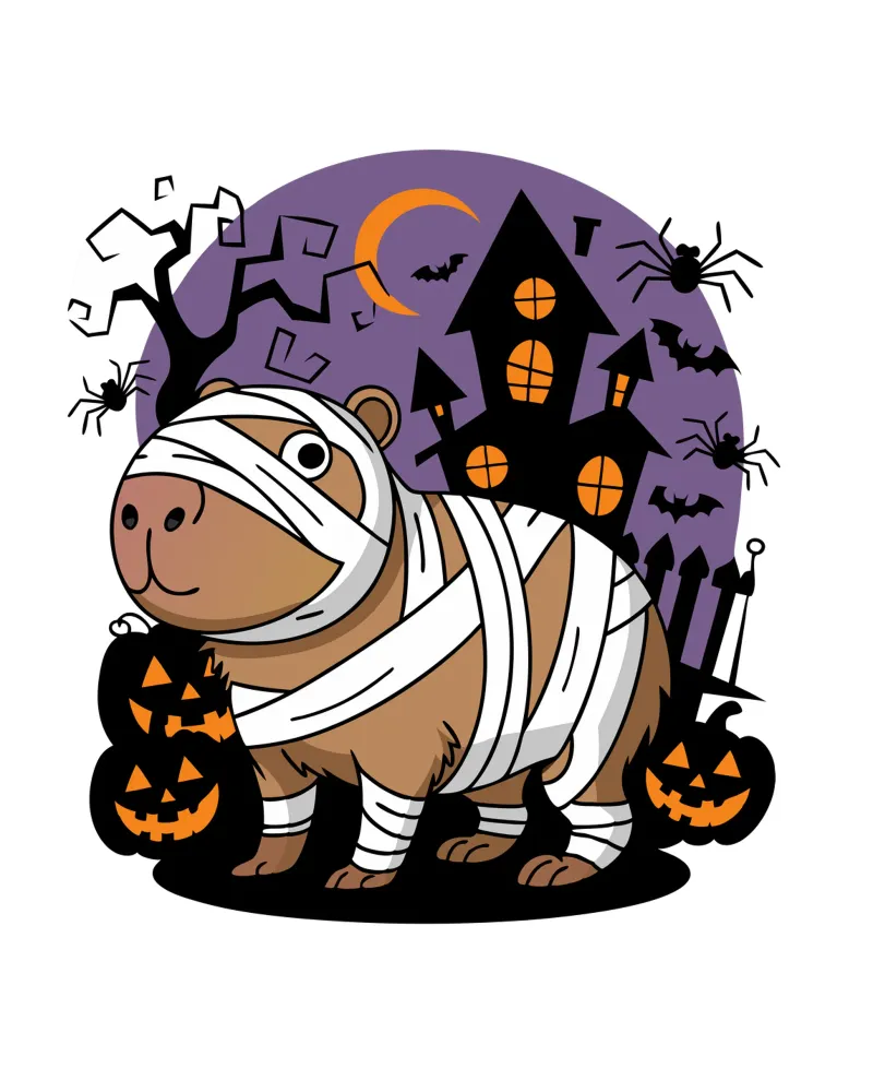 Capybara Mummy carta hahnemühle da edsonramosart