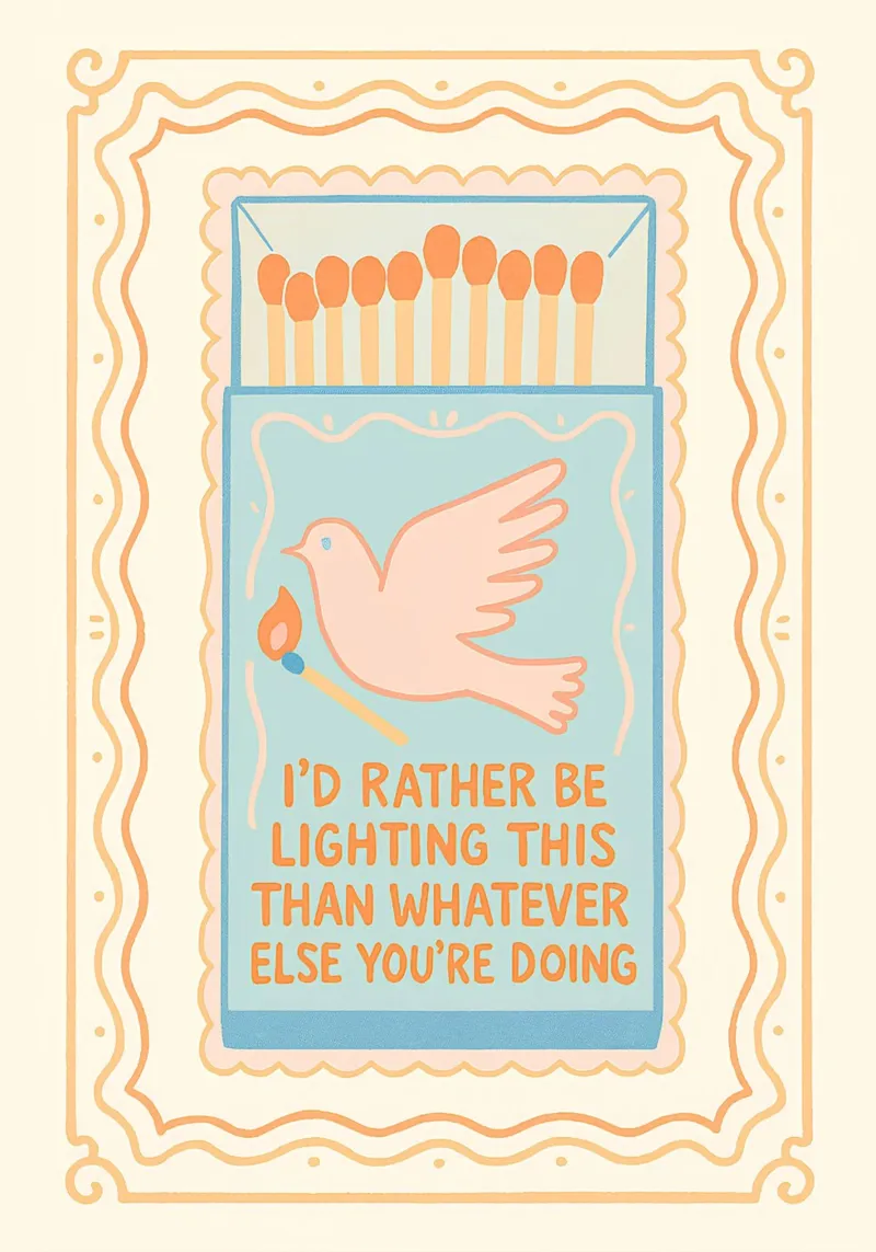 I'd Rather Be Lighting This Christian Matchbox Poster canvas with Floater frame by vintagepod