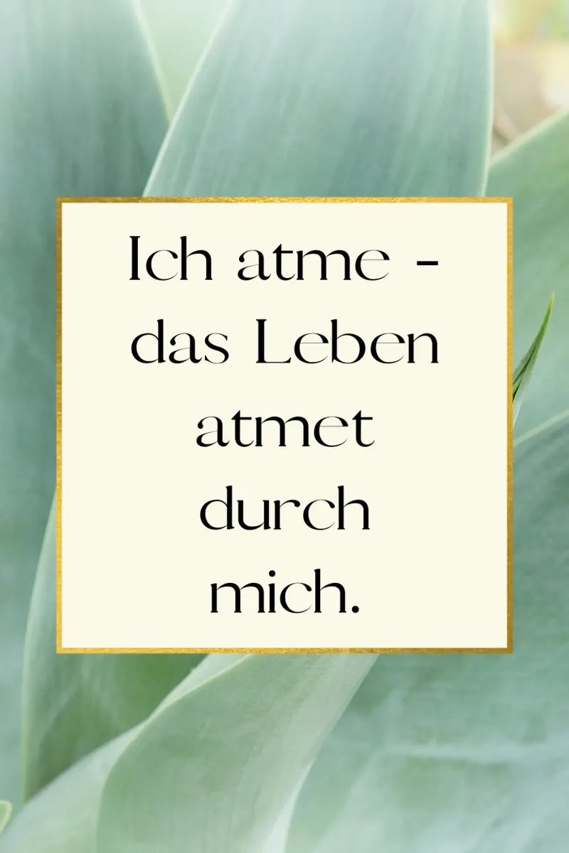 Das Leben atmet poster con telaio in legno da AESTHETIC VIBES by Isabel