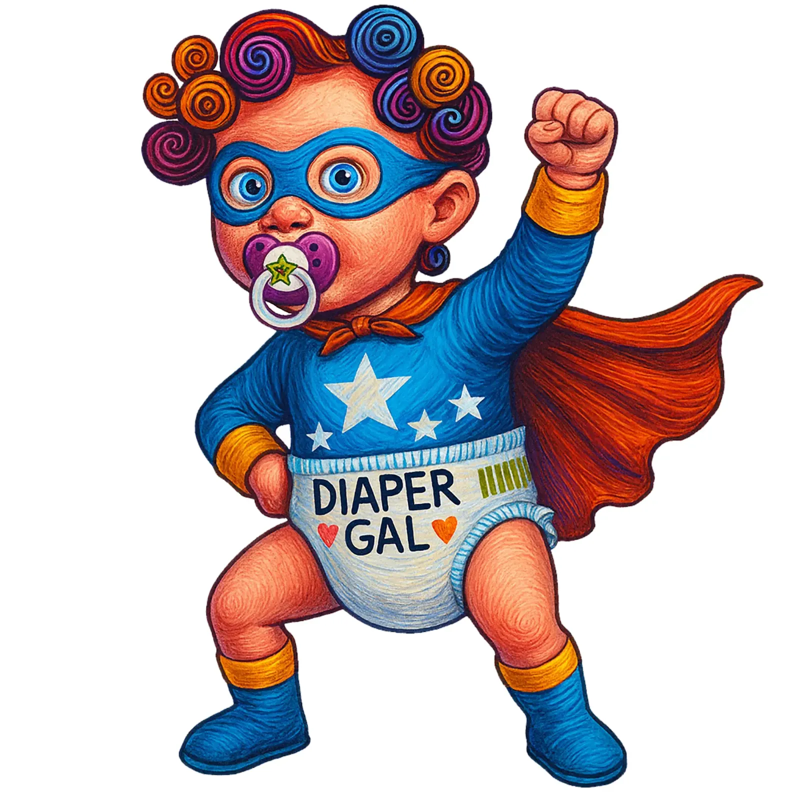 DIAPER GAL poster da Vintage Van Gogh