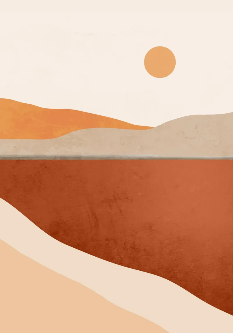 Minimal Abstract Art Landscape 11 canvas by ThingDesign