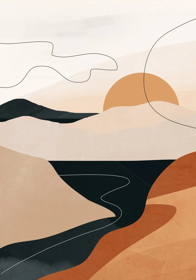 Abstract Art Landscape 2 hahnemühle by ThingDesign