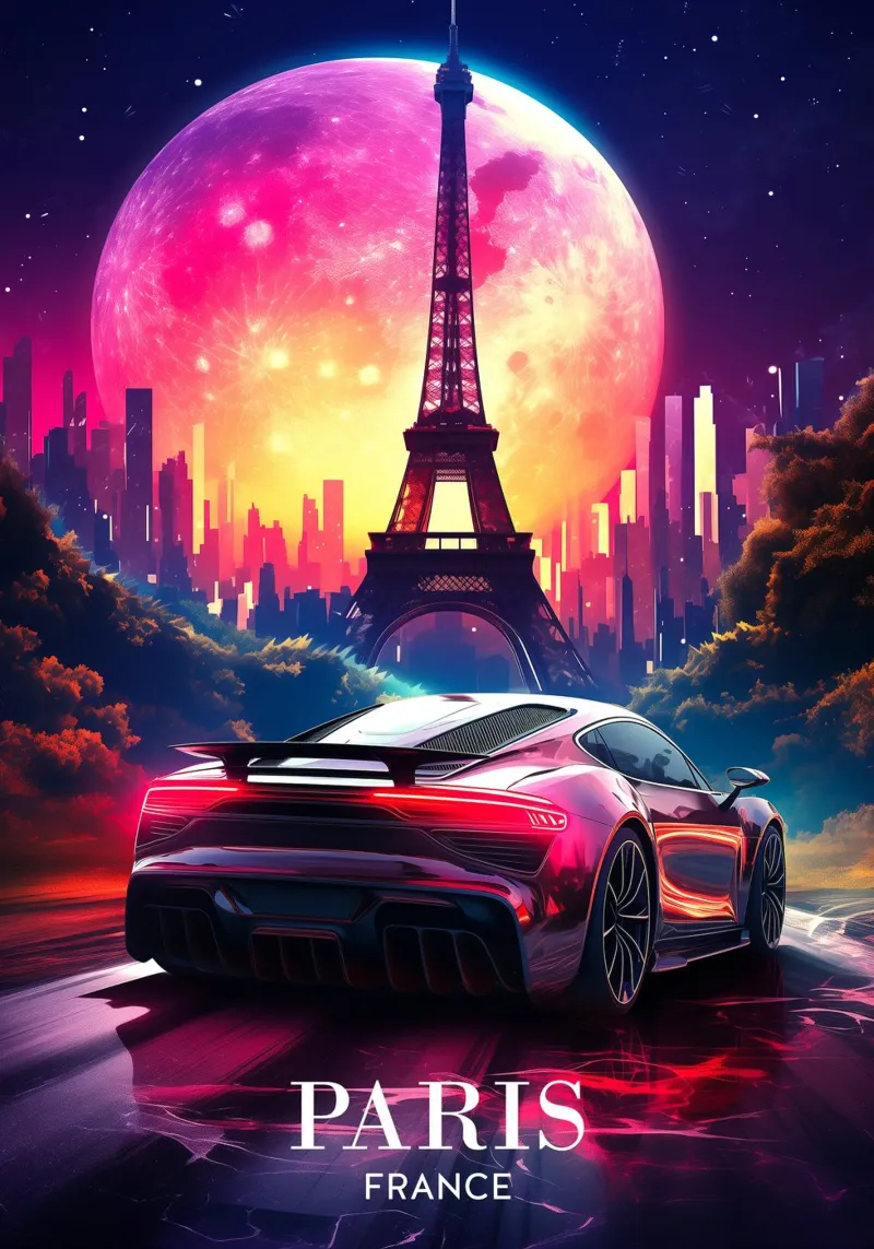 Torre Eiffel Parigi Francia poster da Fleur de Lys