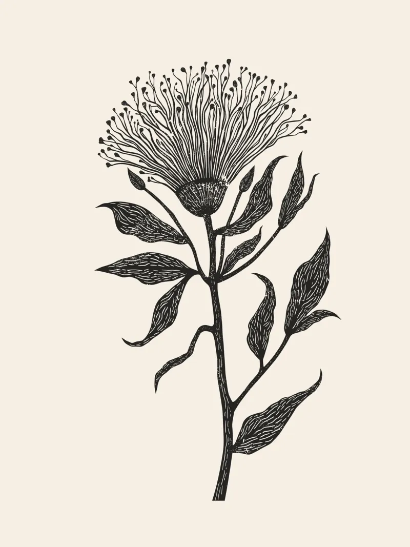 Botanical Poster 4 poster con telaio in plastica da Indigo Rain