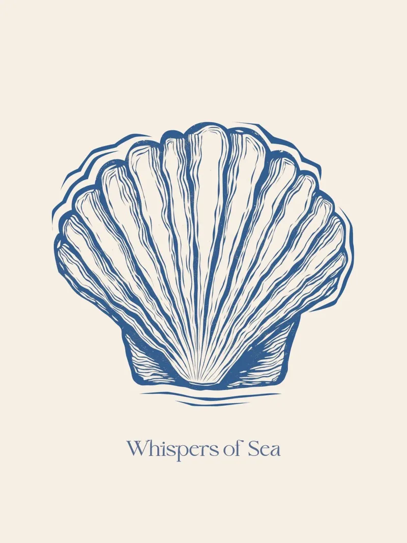Whispers Of Sea poster con telaio in plastica da Indigo Rain