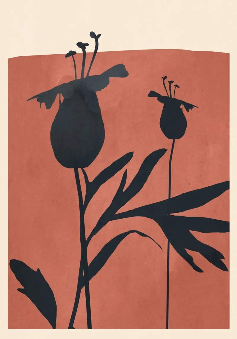 Abstract Art Minimal Plant 92 hahnemühle by ThingDesign
