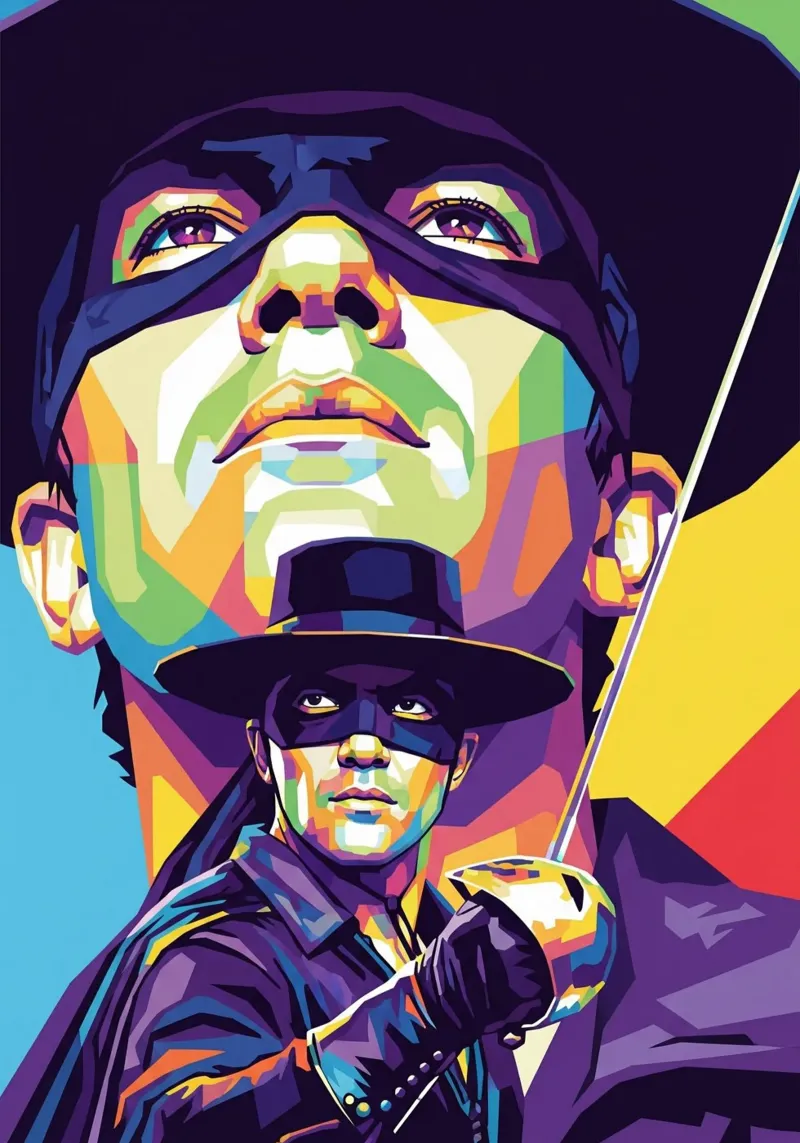 Antonio Banderas - The Mask Of Zorro poster with aluminum frame by Hantamrata