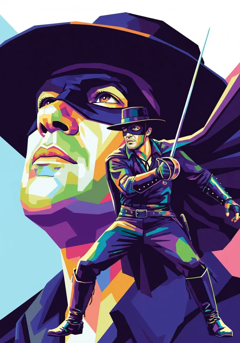 La maschera di Zorro - Antonio Banderas poster con telaio in plastica da Hantamrata