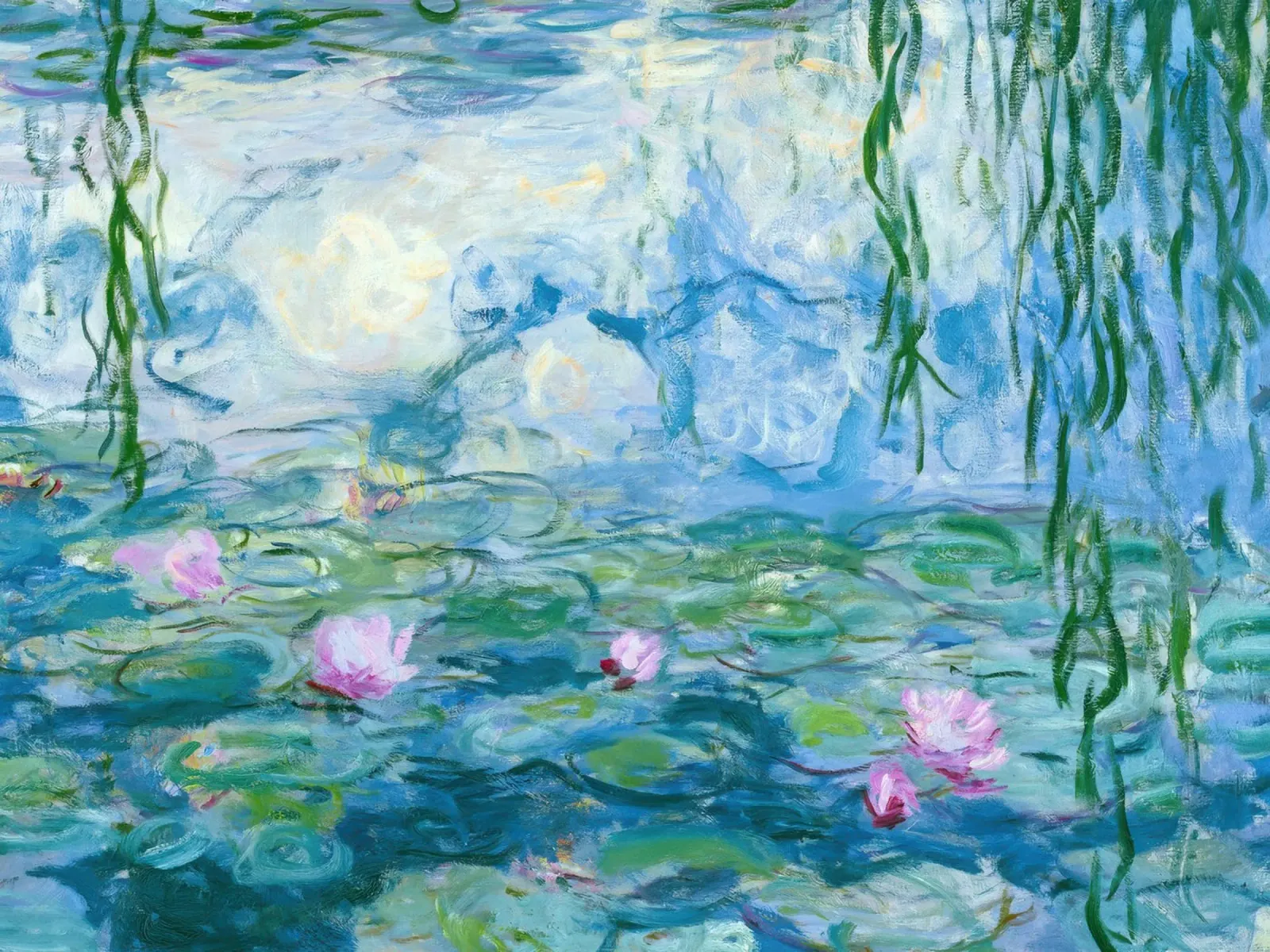 Ninfee 12 - claude monet poster con telaio in alluminio da clay bobby