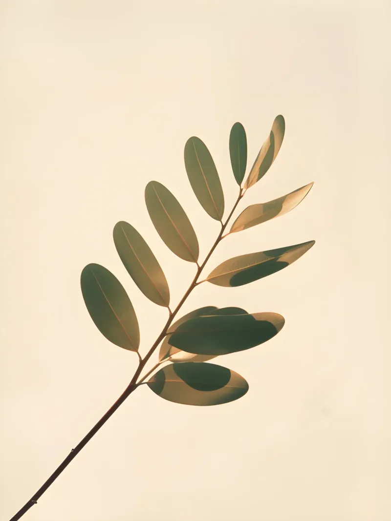 Gradiente botanico poster con telaio in alluminio da The Green Room