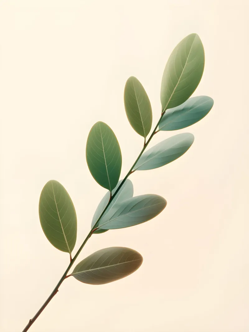 Gradiente botanico poster con telaio in legno da The Green Room