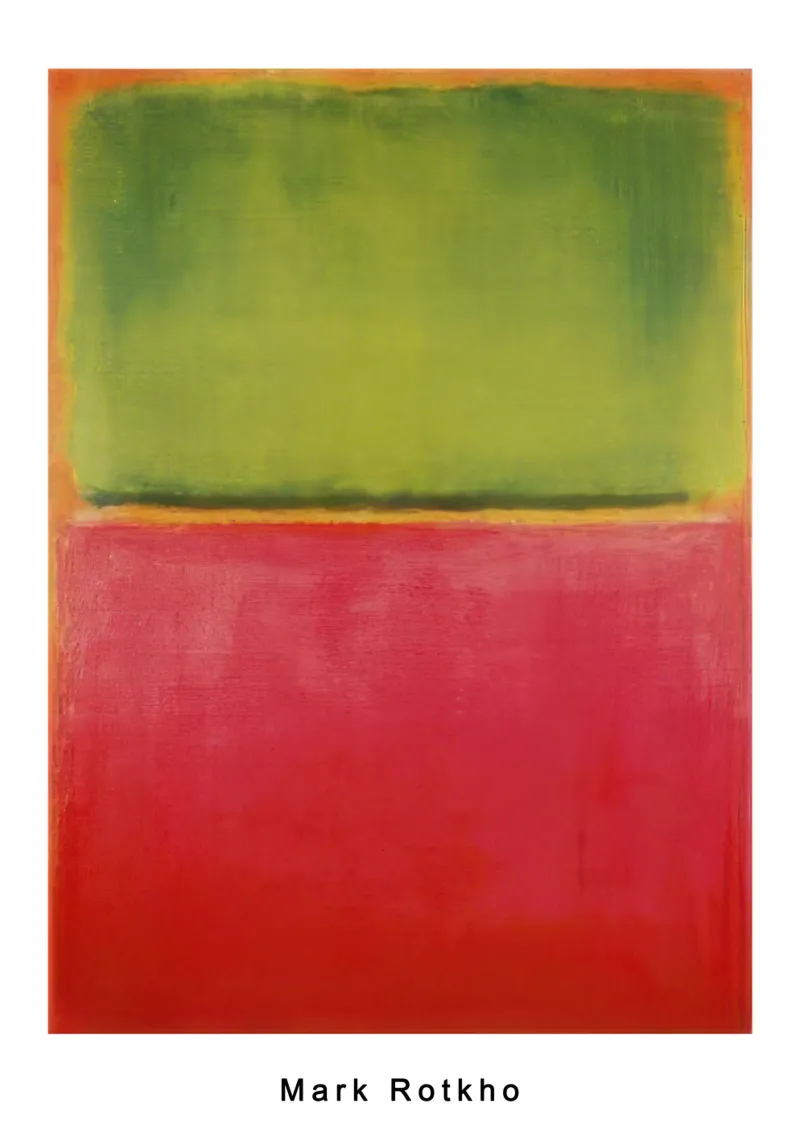 mark rothko verde rosso su arancione poster da panaiti vascu