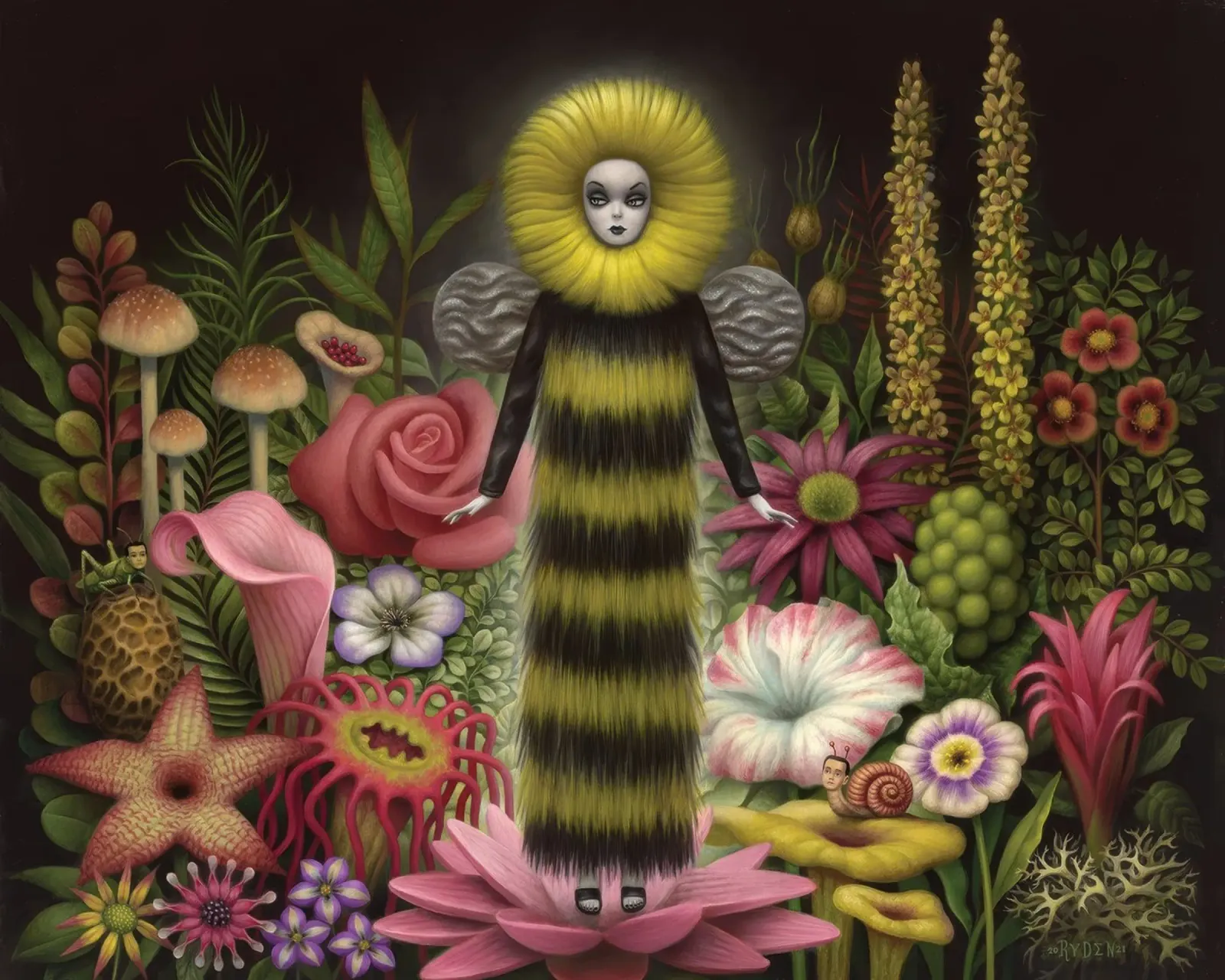 Mark Ryden - Barbie Bee poster con telaio in plastica da adriano lopezz