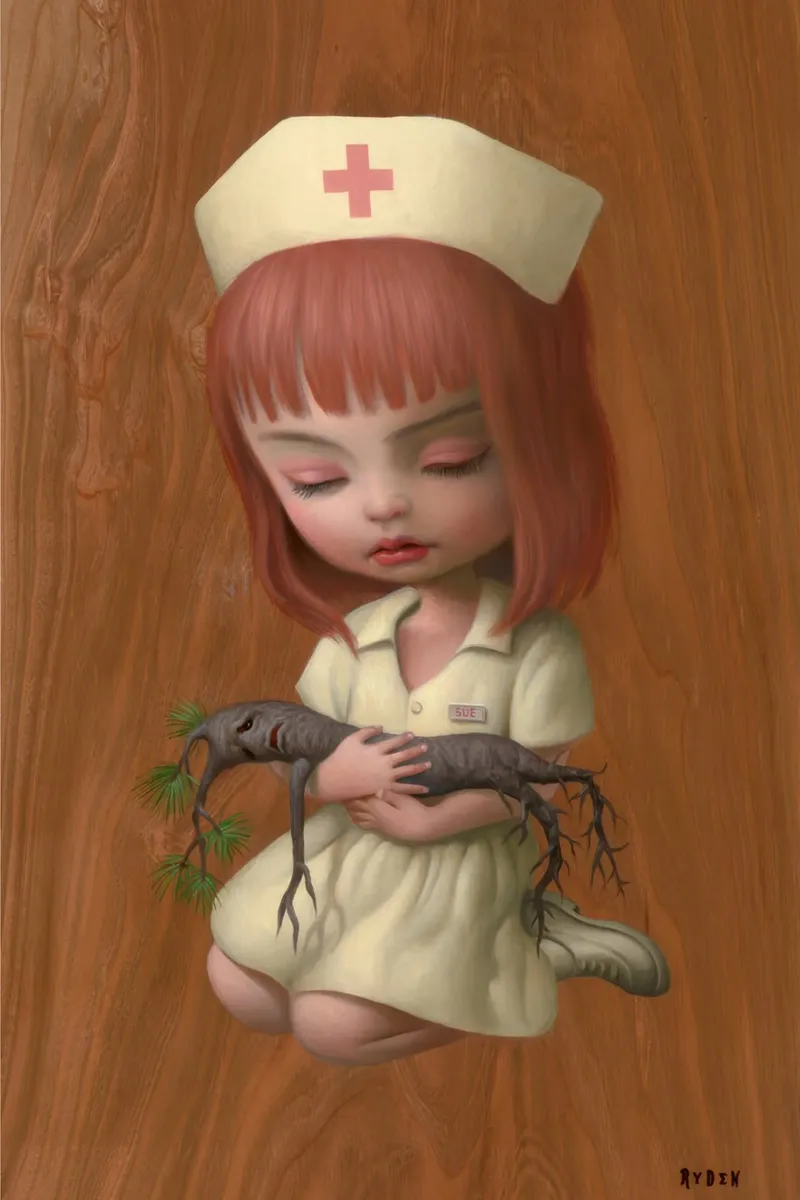 Mark Ryden - 65 Infermiera Sue poster con telaio in plastica da adriano lopezz