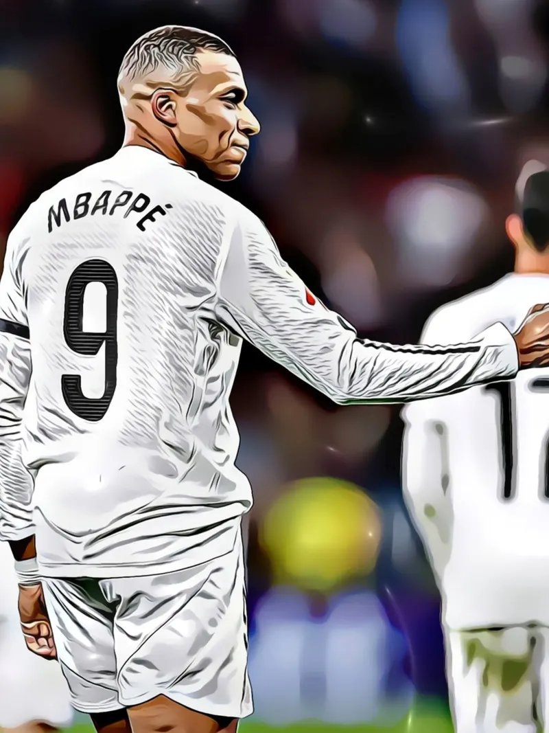 Illustrazione di un giocatore di calcio con la maglia bianca numero 9 poster da dark eagle