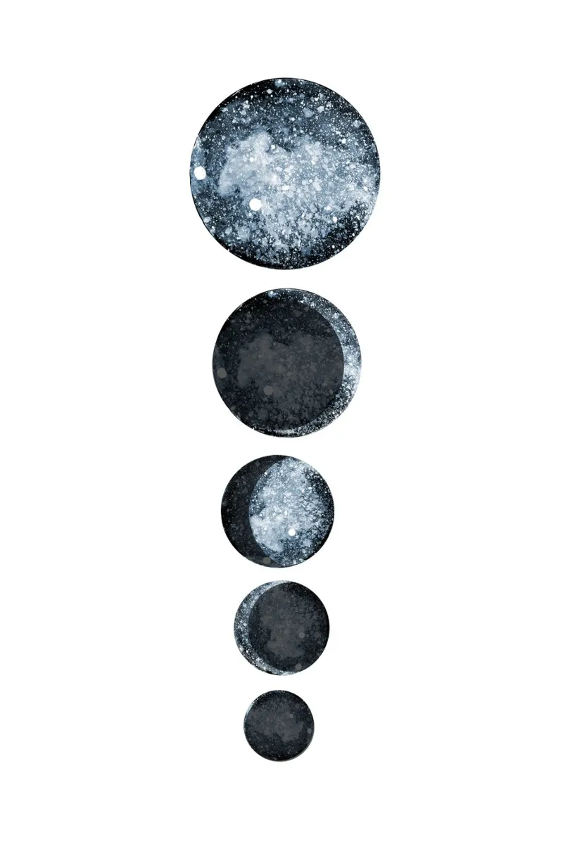 Danushka - Blaue Mondphase Poster von The Artcircle