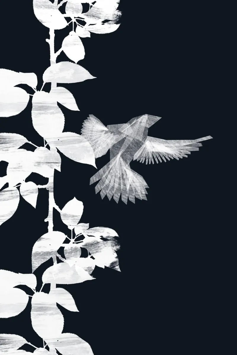 Danushka - Uccello botanico B poster da The Artcircle
