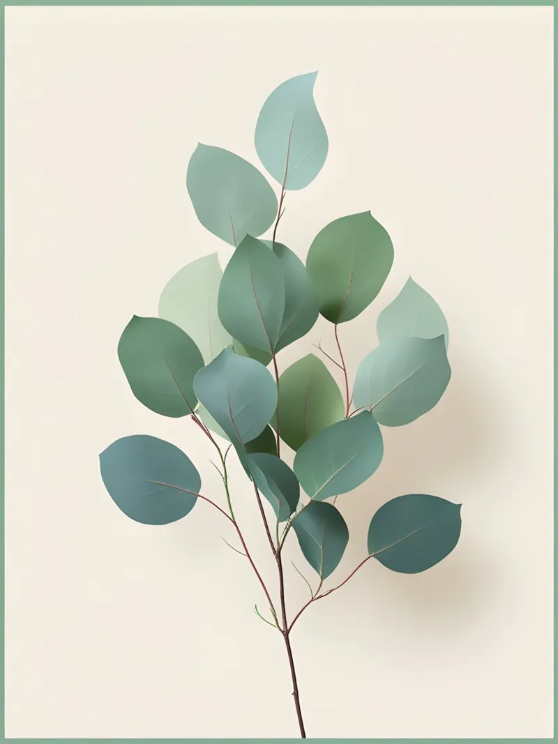Gradiente botanico poster con telaio in plastica da The Green Room
