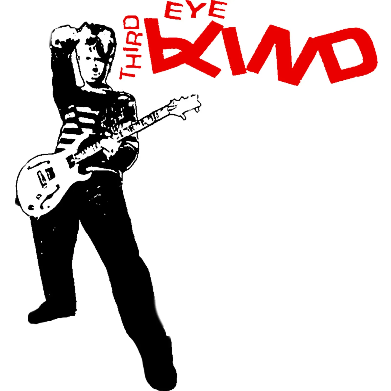 Silhouette del chitarrista dei Thrid Eye Blind poster con telaio in alluminio da itzmyui