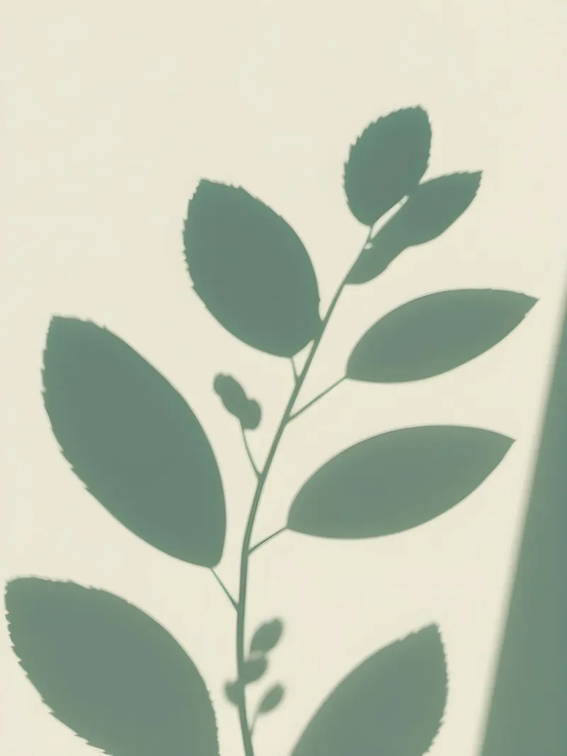 Ombre botaniche poster con telaio in alluminio da The Green Room