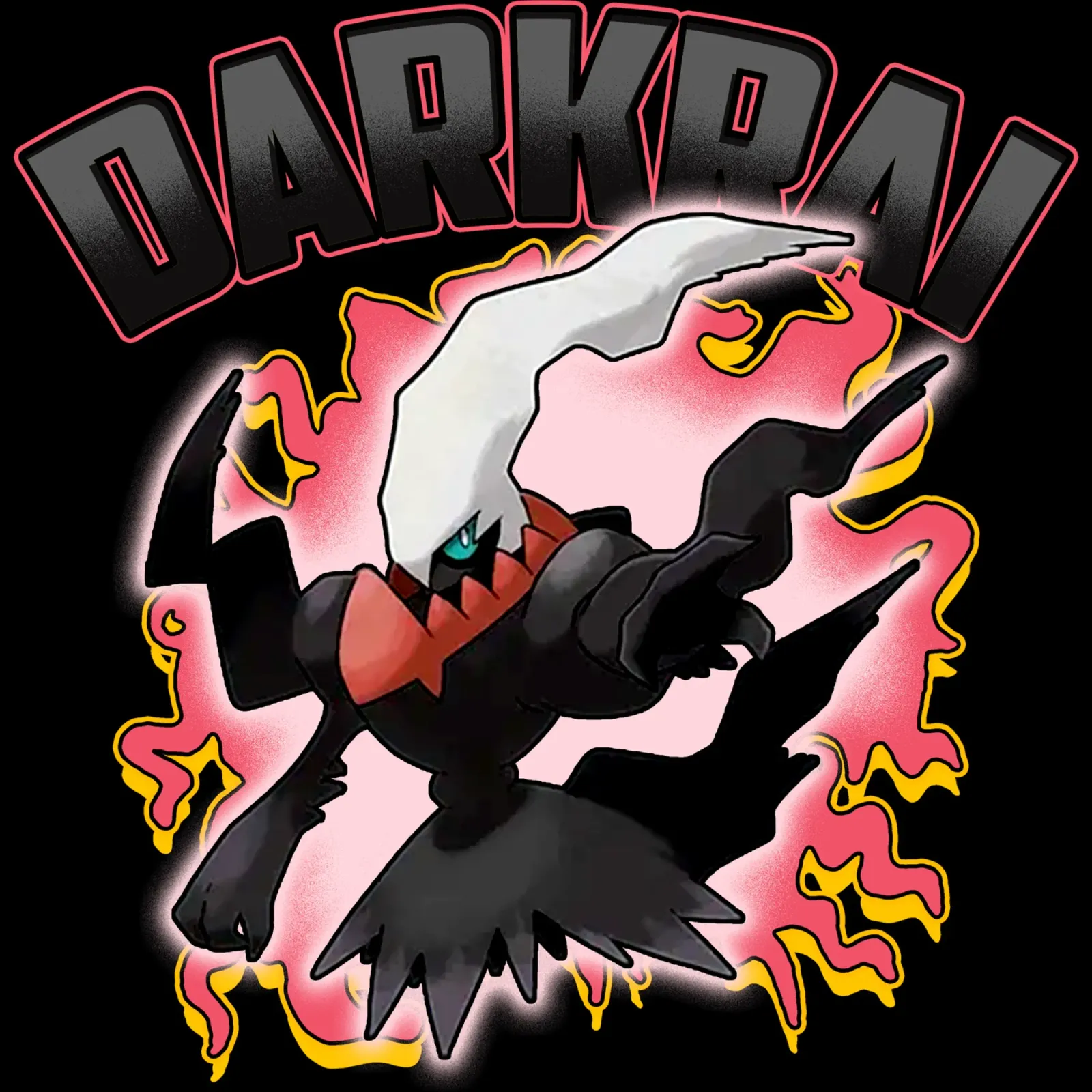 Darkrai Poder de fuego poster con marco de aluminio de eliouxence