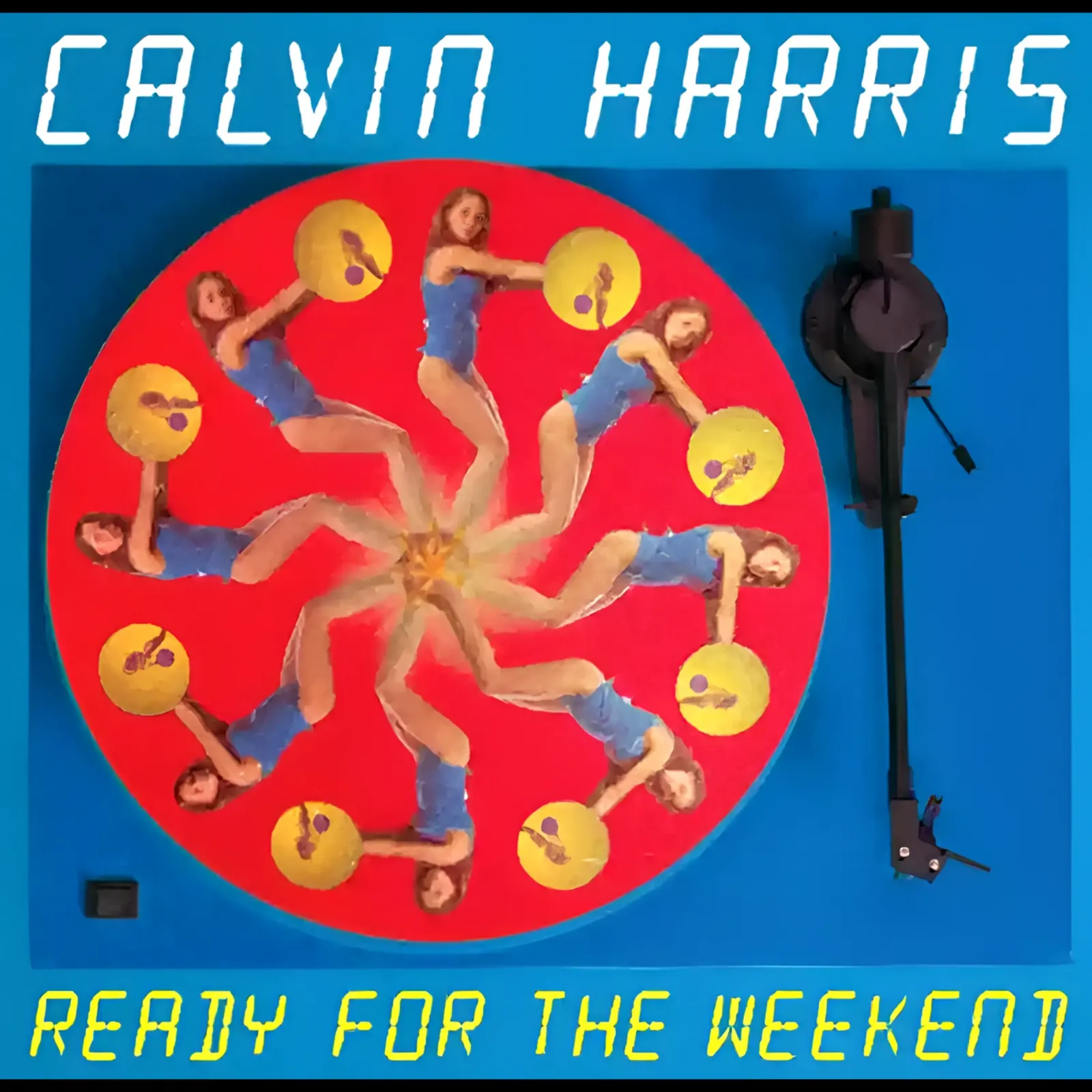 Calvin Harris - Ready For The Weekend canvas met Baklijst van grass.studio_