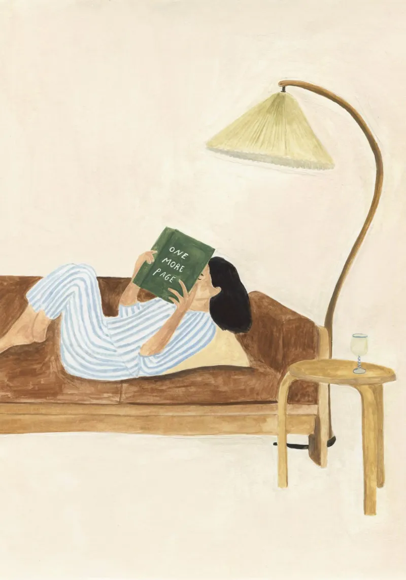 One More Page poster con telaio in alluminio da Isabelle Vandeplassche