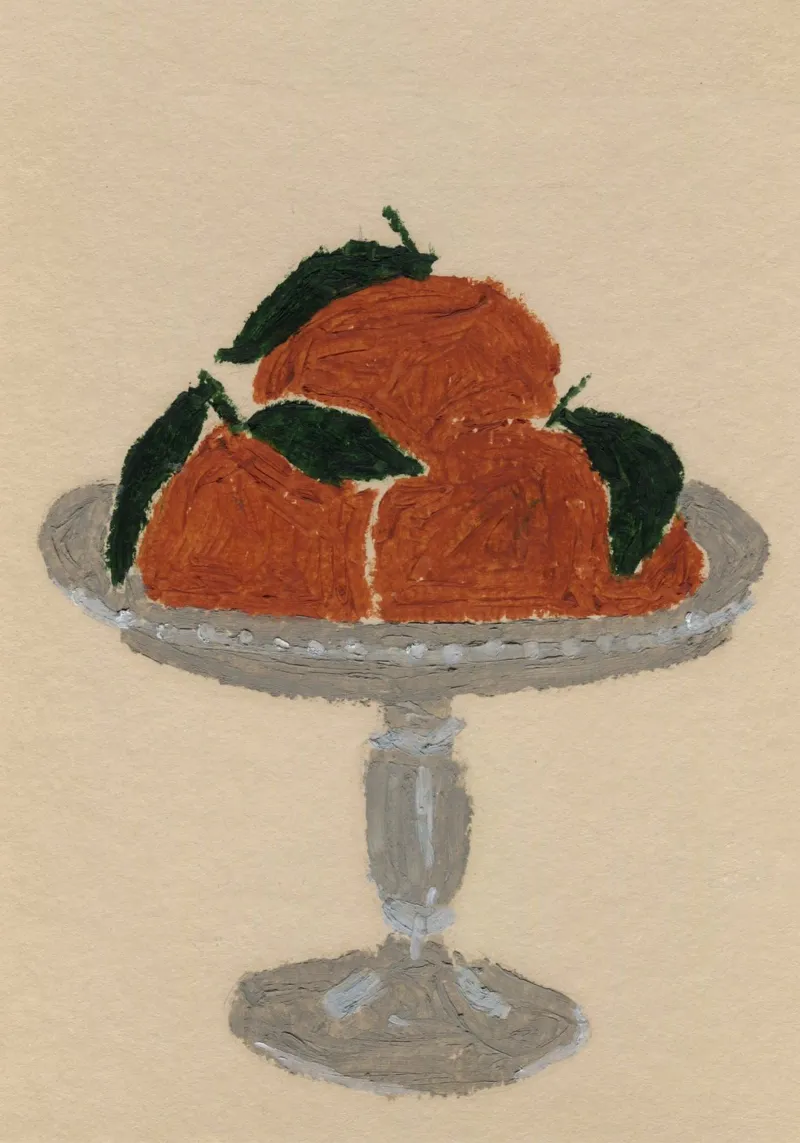 Bowl with 3 Oranges tela con Cornice a cassetta da Isabelle Vandeplassche