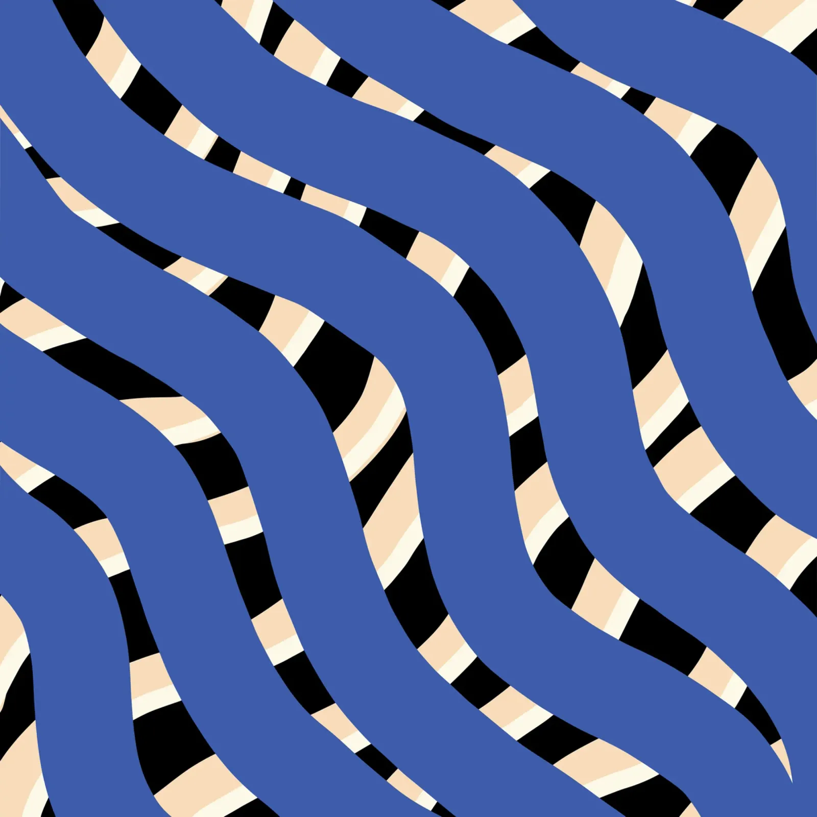 Weaving stripe pattern 06 canvas with Floater frame by Little Dean