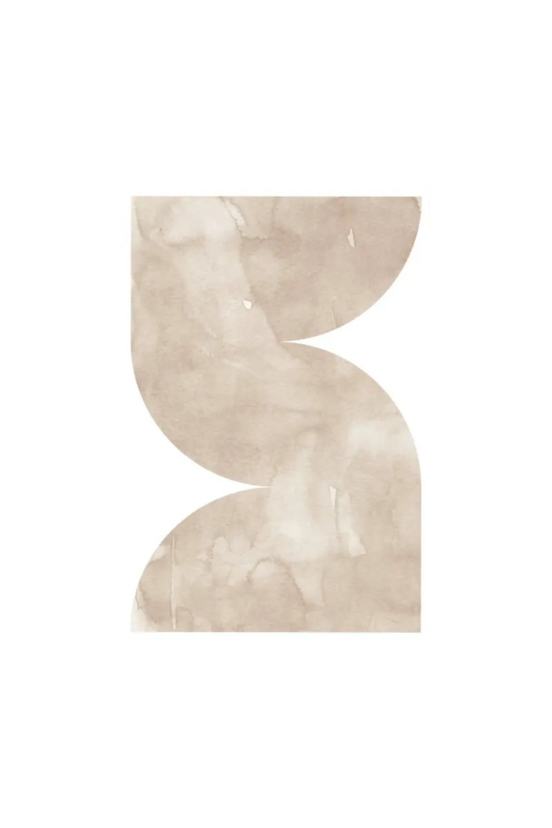 Forme geometriche ad acquerello 2 poster con telaio in legno da NouveauPrints