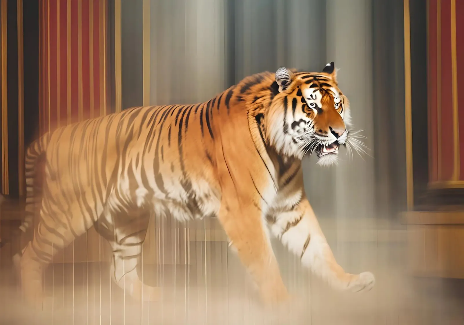 Power Of Tiger poster con telaio in plastica da ICONICA Art Studio
