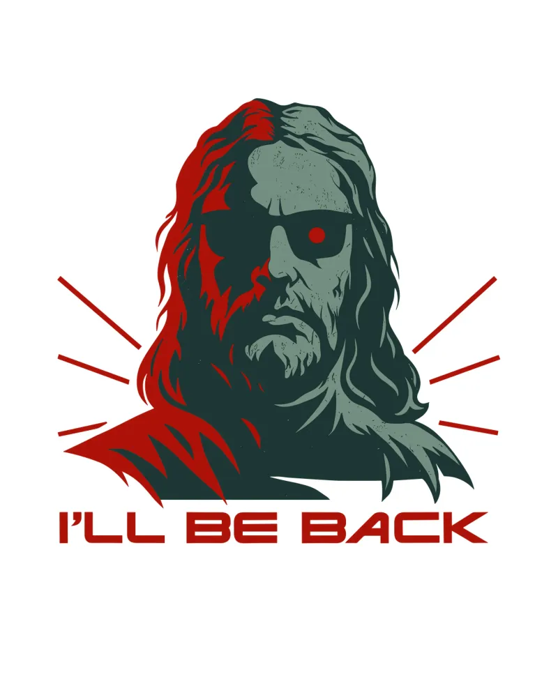 I'LL BE BACK poster con telaio in legno da edsonramosart