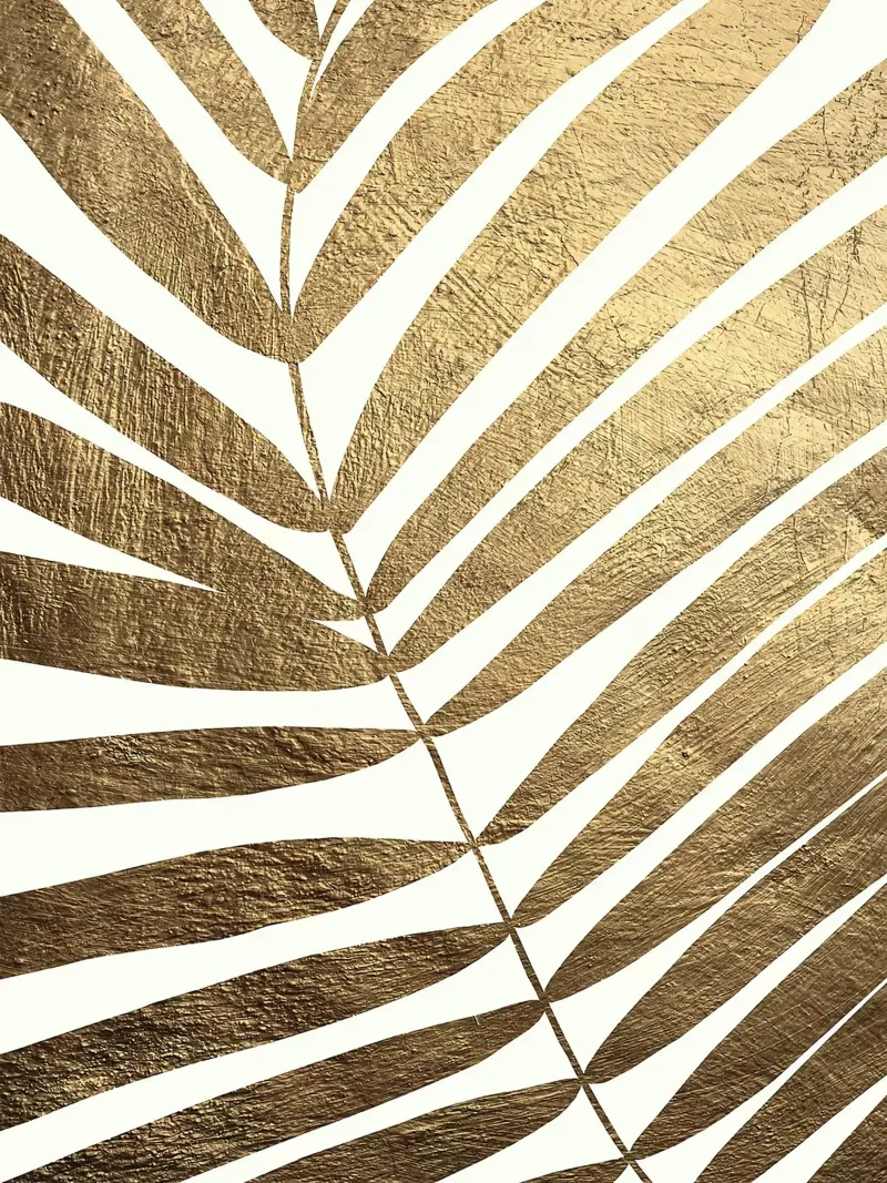 Foglia d'oro poster con telaio in legno da Maria Lang
