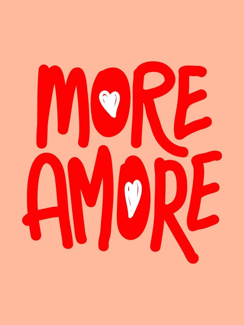 Più tipografia AMORE poster da dericktype