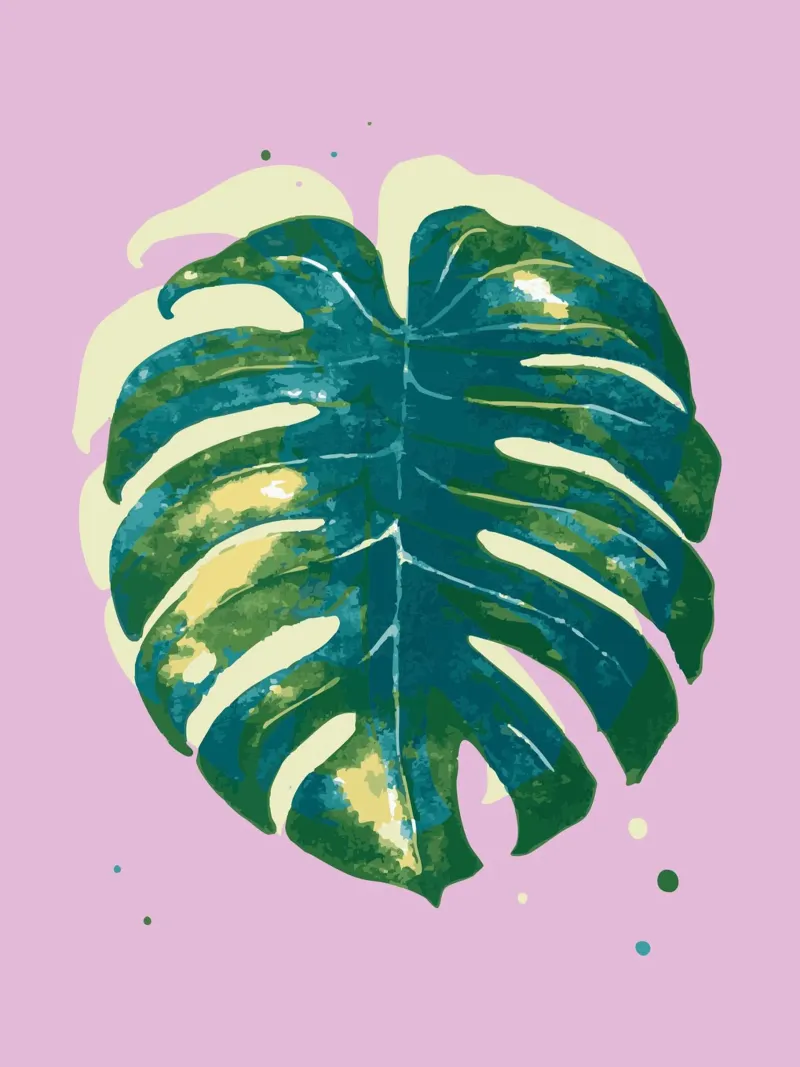 Monstera Vibes poster con telaio in plastica da Schuhmann Design