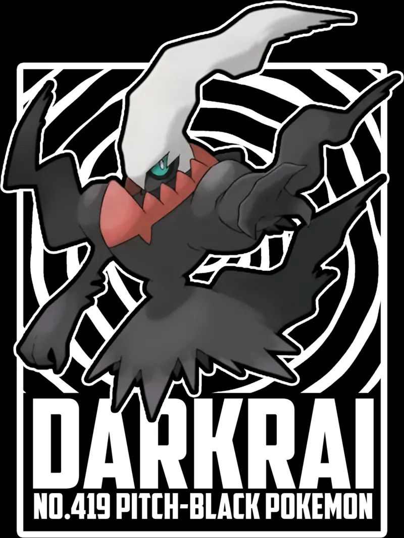 Darkrai - De Zwarte canvas met Baklijst van eliouxence