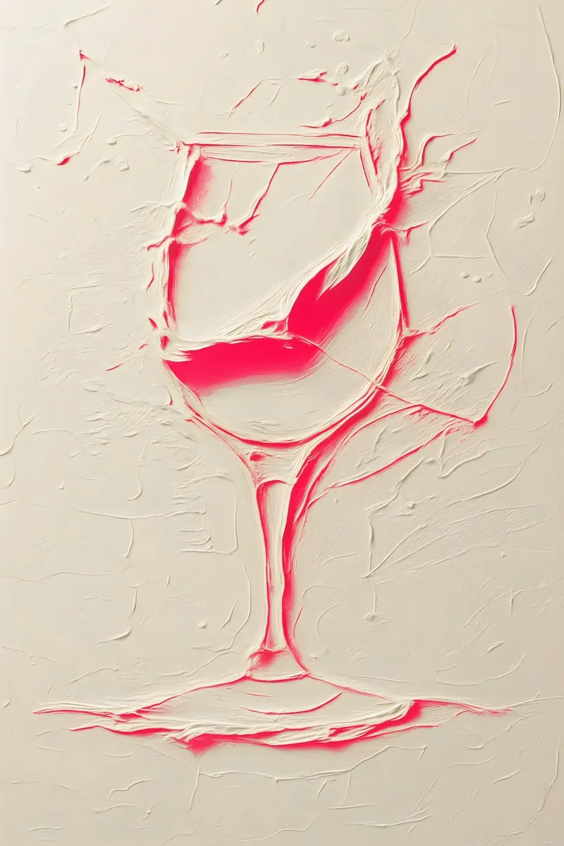 Struttura e colore: design del bicchiere da vino per interni moderni poster da Studio Mooodz