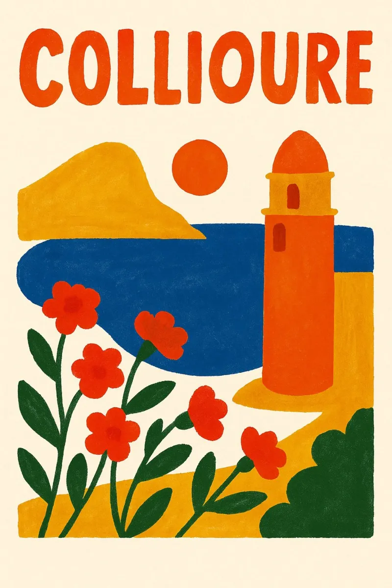 Poster di Collioure - Poster retrò poster da JETLAG | affiches voyage