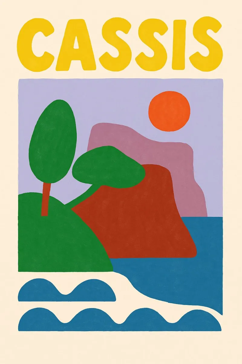 Poster Cassis - Poster rétro poster con telaio in alluminio da JETLAG | affiches voyage
