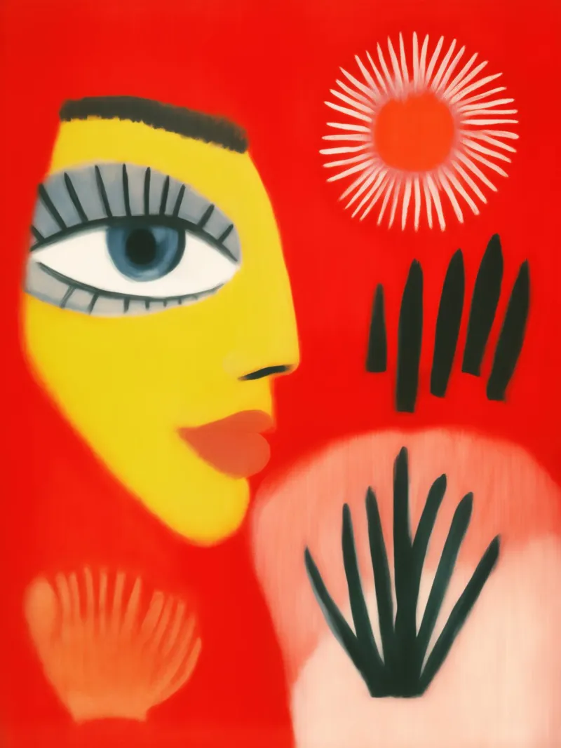 The Moment | Naive Expressionism canvas with Floater frame by Autofocus